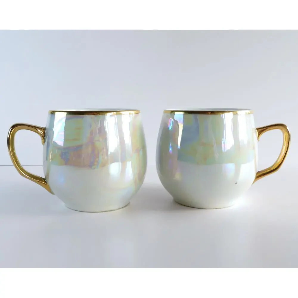 Vintage Ellgreave Heatmaster Teapot, Ditmar Urbach Cups Lusterware Tea Set